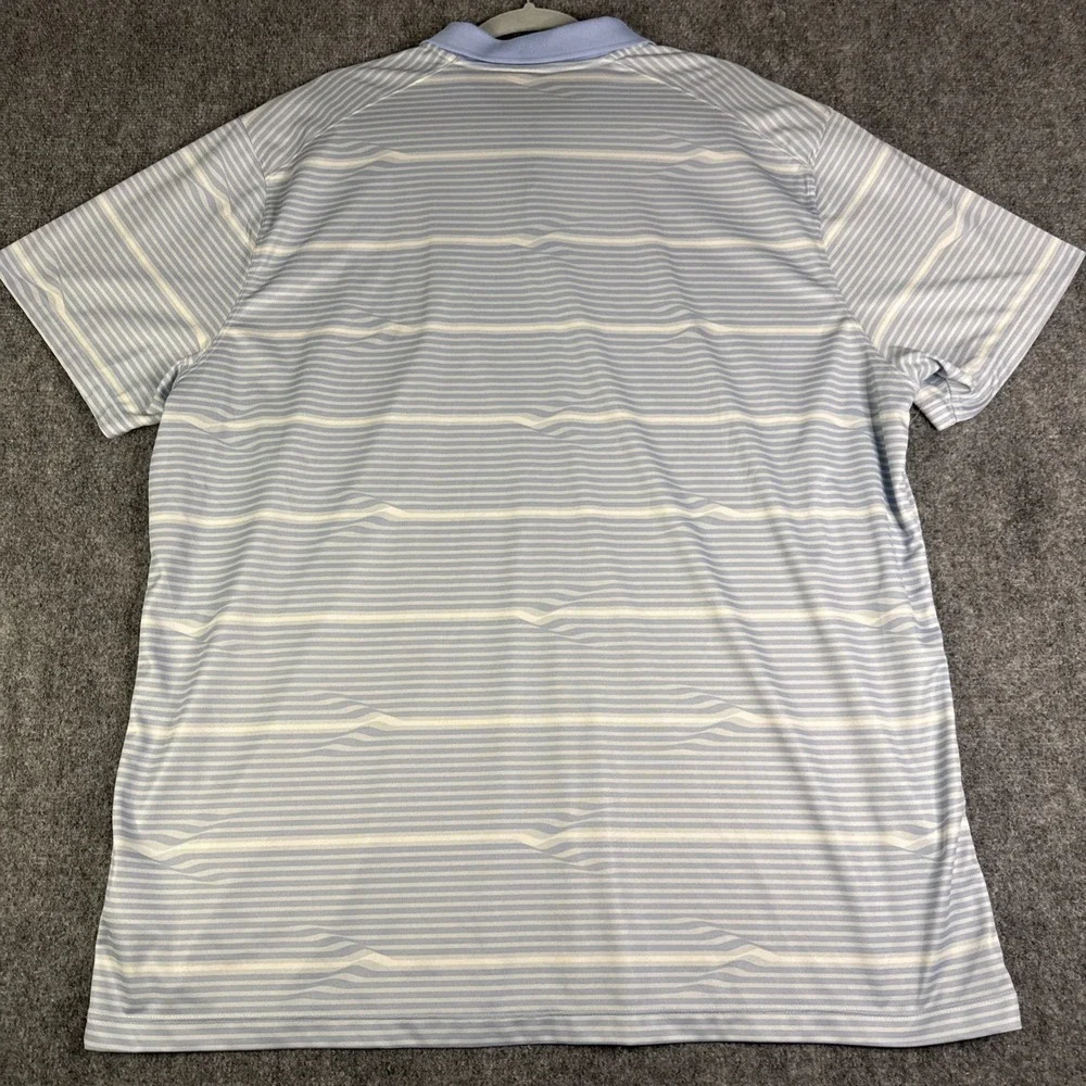 Nike Men's Dri-FIT Victory XXL Blue White Striped Golf Polo Shirt FD5829 - Picture 3 of 8